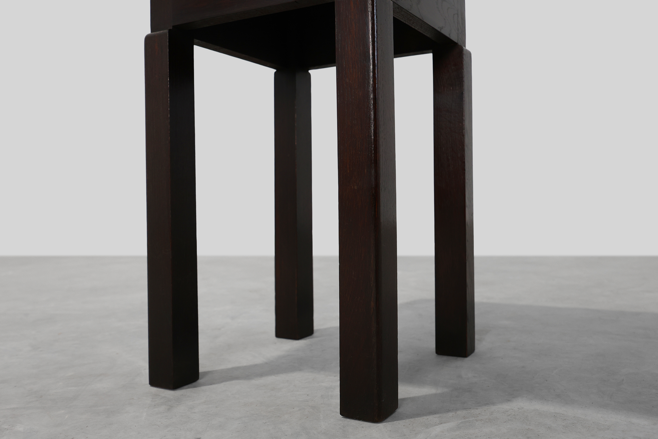 Art Deco square Oak Side Table, France, circa 1920thumbnail